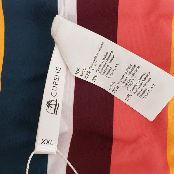 CUPSHE HI-CUT CHEECKY BIKINI SWIM BOTTOMS SIZE XXL - Picture 4 of 4